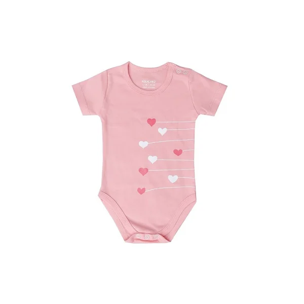 بادی کوتاه دلوان دخترانه رنگ صورتی سایز 3-6  ماه برند ریکالاکو